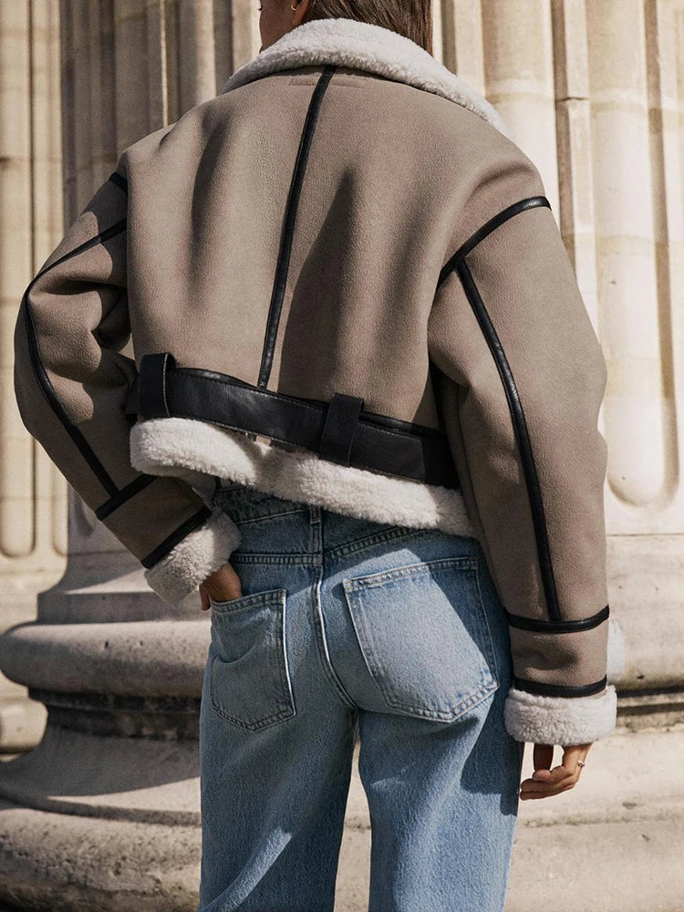 Wiebke – Elegante moderne Ledermantel für Damen für einen schicken und stilvollen Look