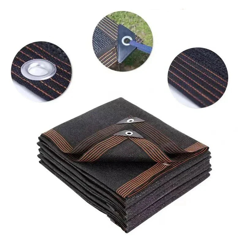 Zonneschermnet Schwarz HDPE - UV Werend Schaduwdoek für Terras & Tuin