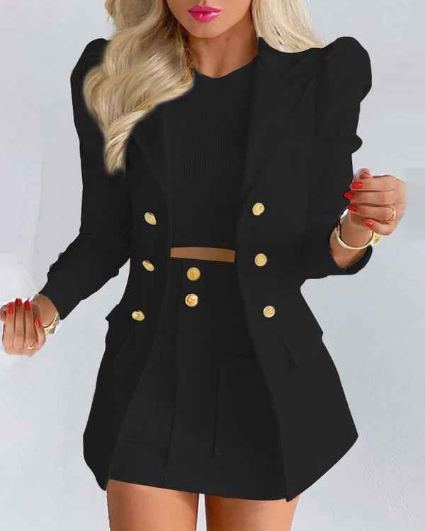 Chic Bella Damen Blazer- und Rock-Set – Elegant und Vielseitig