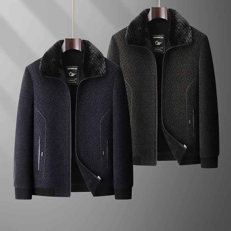 Jacke mit Fellkragen für einen warmen und eleganten Stil