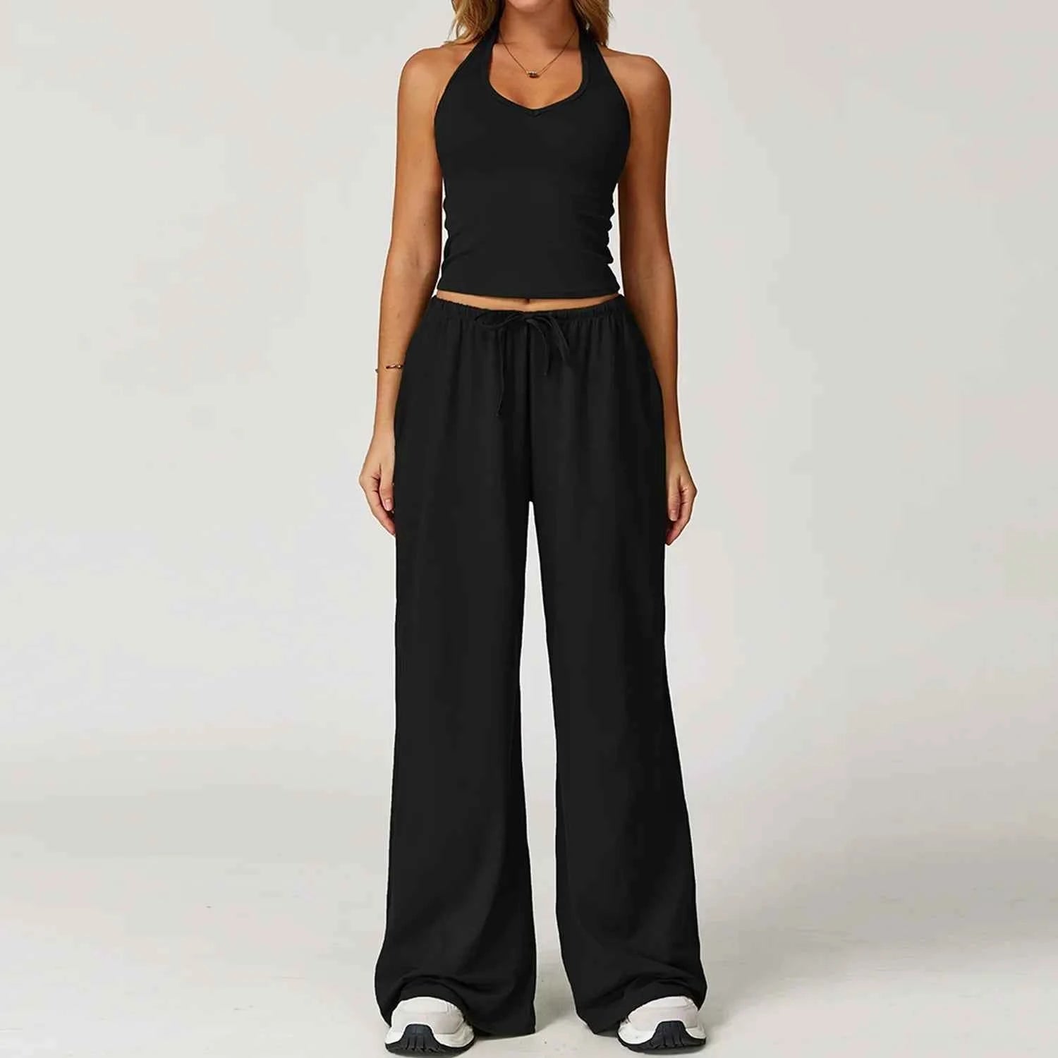 Eleanor Damen Winter Casual-Hosen mit weitem Bein und lockerer Passform