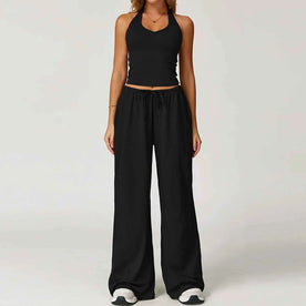 Eleanor Damen Winter Casual-Hosen mit weitem Bein und lockerer Passform