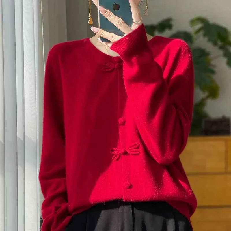 BELLA™ – Eleganter Cardigan mit Schleifen-Detail