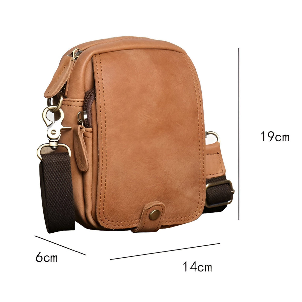 Leichte Retro Ochsenleder Pendlertasche