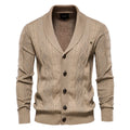 Simpel herre-cardigan med knapdetaljer for et elegant look