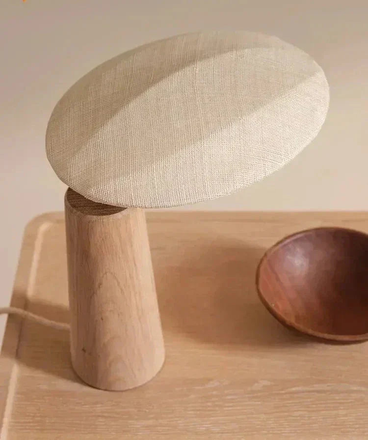 Vintage Holz Tischlampe mit Zen-LED-Beleuchtung – entspannende und elegante Atmosphäre