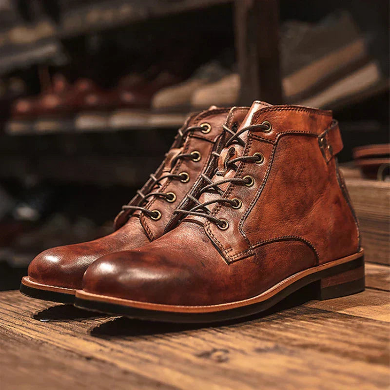 WYATT - Herrenschuhe im Retro-Stil mit runder Zehenpartie, kombiniert Eleganz und Komfort
