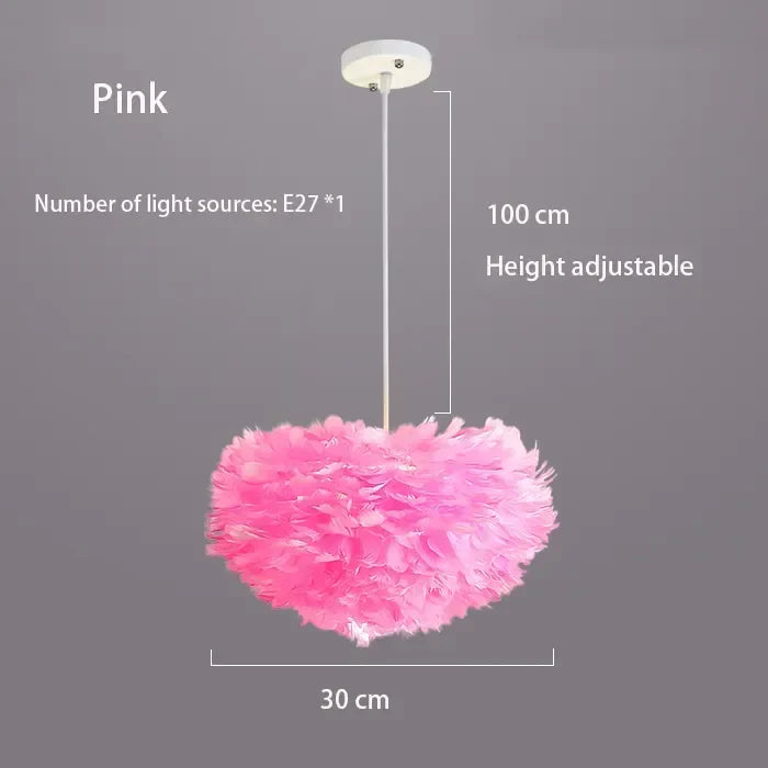 Virethia – Skandinavische Hängeleuchte mit eleganten Federn und moderner LED-Beleuchtung
