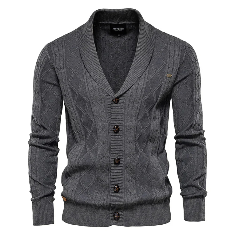 Ezra | Schlichter Herren-Cardigan mit Knopfdetails für einen eleganten Look