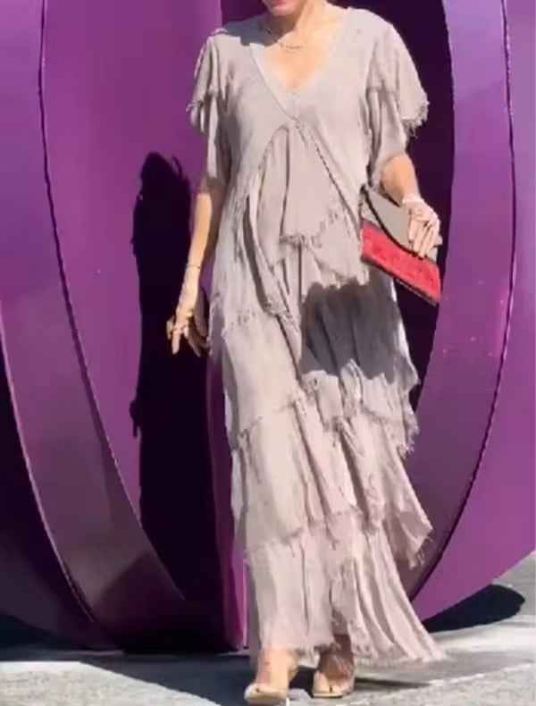 Anselia Boho-Rüschenkleid – fließend, müheloser Boho-Stil