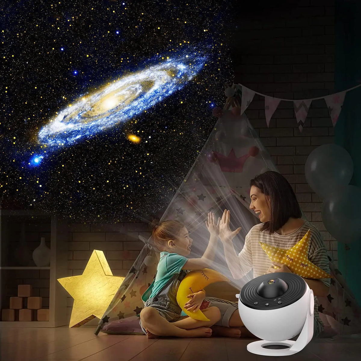 Galaxy Sternenprojektor – 360° drehbare Sternenhimmel-Lampe mit 13 Scheiben