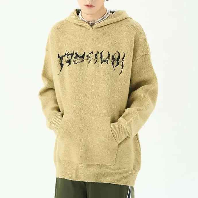 Anthrazit Kapuzenpullover mit elegantem Tausendfüßermotiv