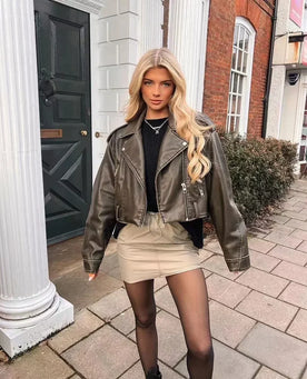 Lilly - Trendige und elegante Lederjacke für einen modernen Stil - Roborro