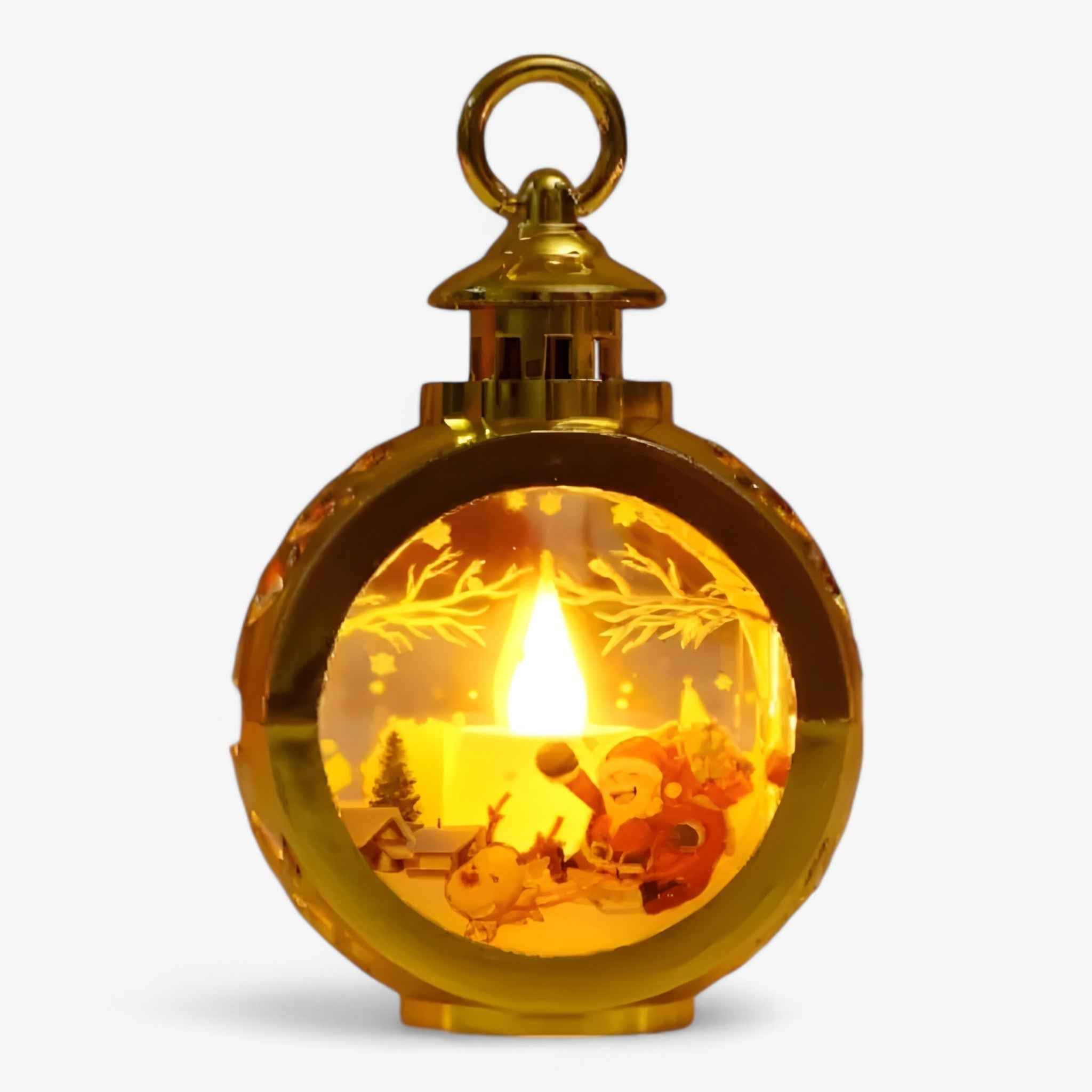 Julien | Julsnögubbelys mit simuliertem Feuer – Energieeffiziente LED-Lichter für Außendekoration zu Weihnachten