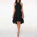 Midikleid Damen elegant - Fließender Schnitt mit Rüschendetails