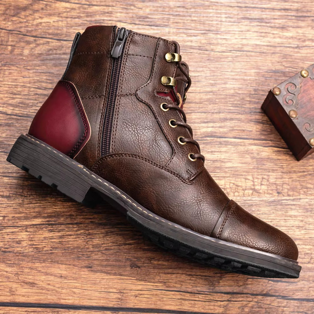 Elegante und Bequeme Leder-Oxford-Stiefel