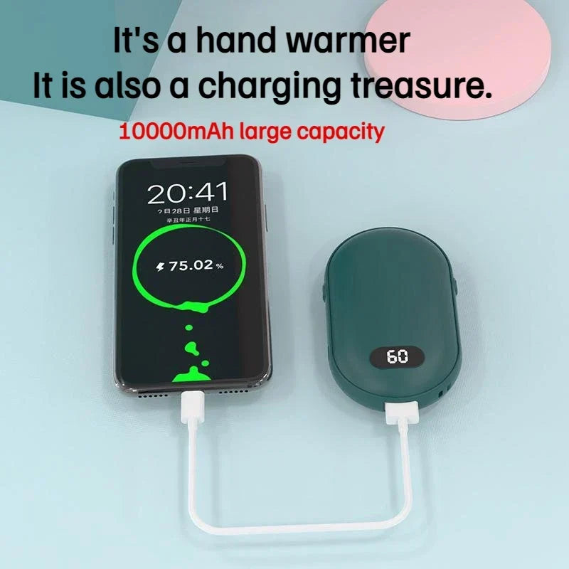 2-in-1 Wiederaufladbare Handwärmer & Powerbank - USB Taschenheizung