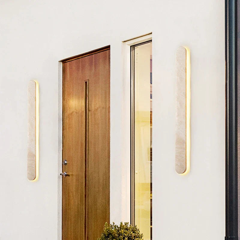 Thalyn - Elegante Wabi Sabi LED Wandlampe IP65 für minimalistisches Design