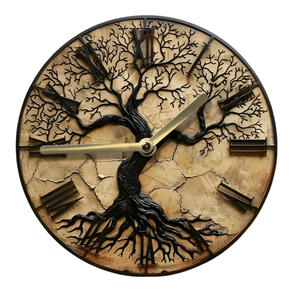 Elegante Wanduhr QuietRoots mit Baum des Lebens Design für eine anspruchsvolle Dekoration