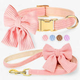 Sød Rosa Halsbånd und Snor Set für Små und Mellemstore Hunde