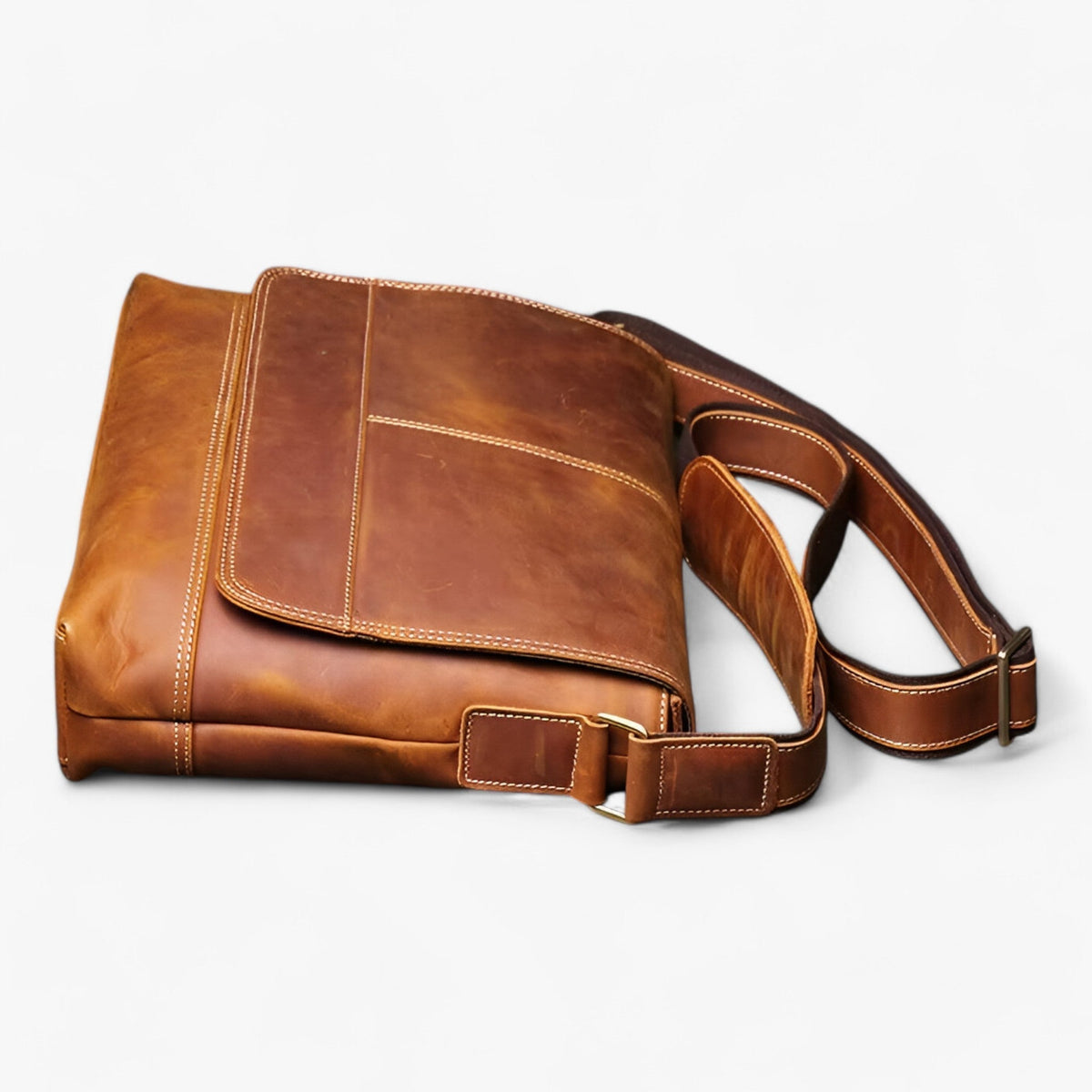 Zeitlose Robuste Leder Umhängetasche Messenger
