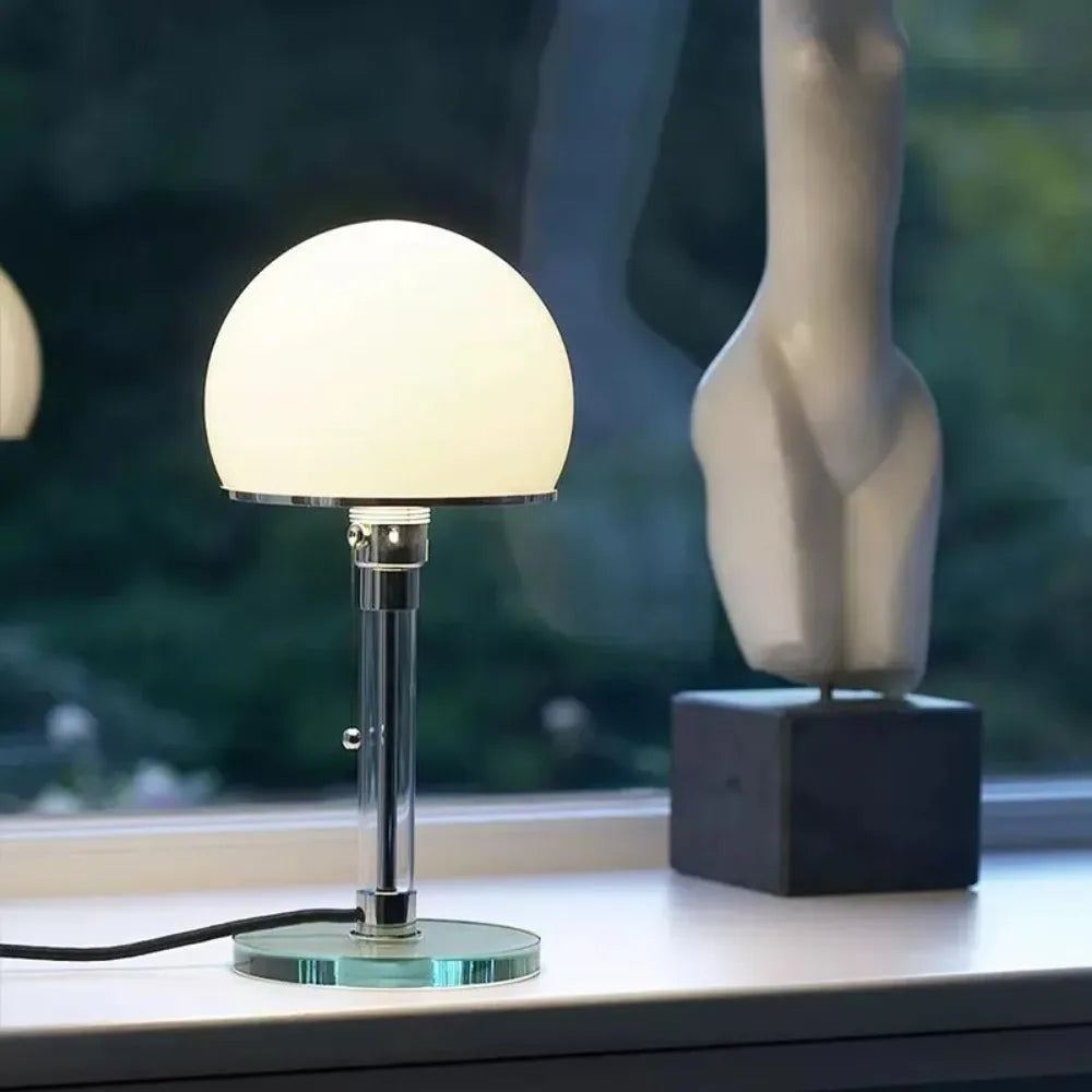 Heliophos - Elegante moderne minimalistische Glas-LED-Tischlampe für stilvolle Wohn Dekoration
