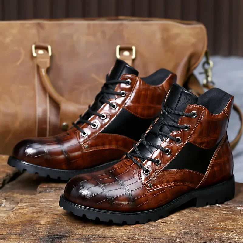 Rendell - Stylish krokodilleder Stiefel für besondere Anlässe