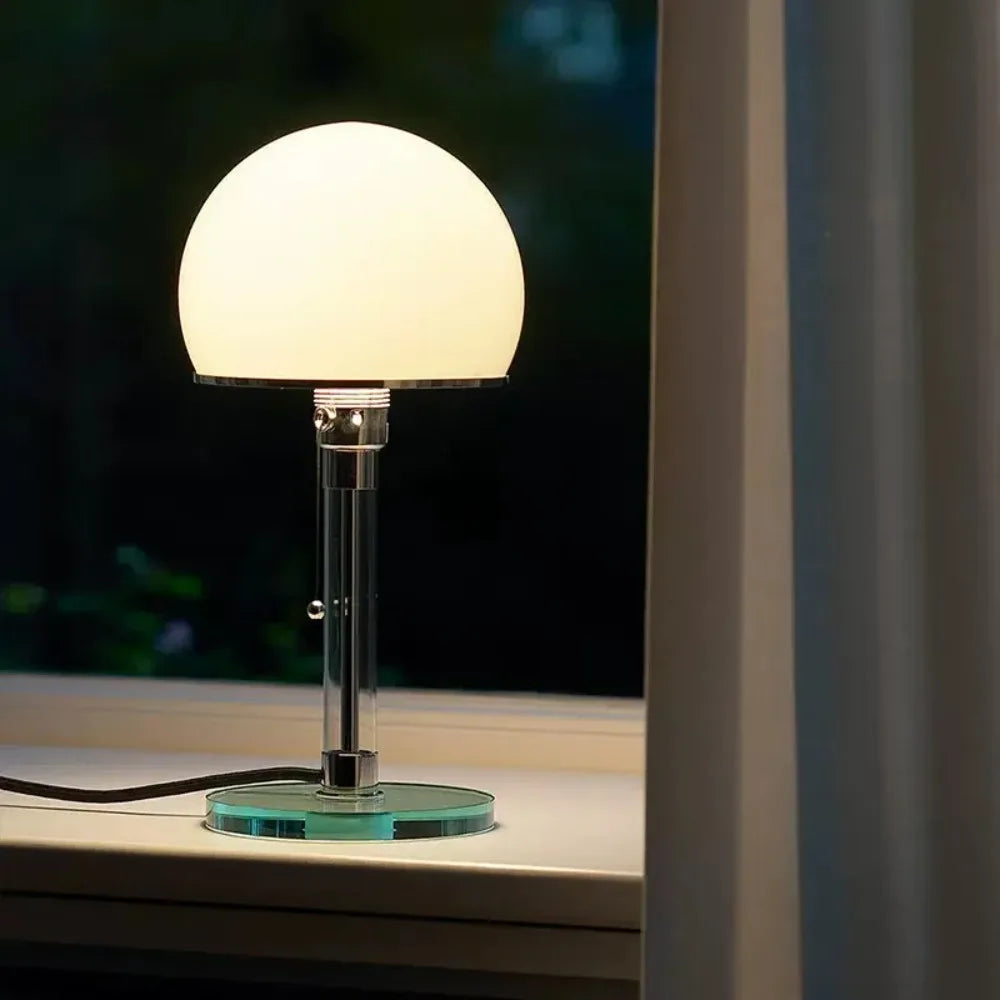 Heliophos - Elegante moderne minimalistische Glas-LED-Tischlampe für stilvolle Wohn Dekoration