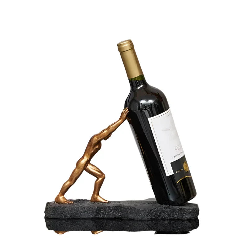 Atlas - Eleganter Weinhalter aus Bronze für eine anspruchsvolle und zeitlose Präsentation