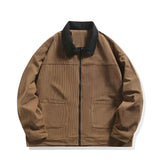 Montana Clothing Quilted Jacket with Corduroy Block Stripes