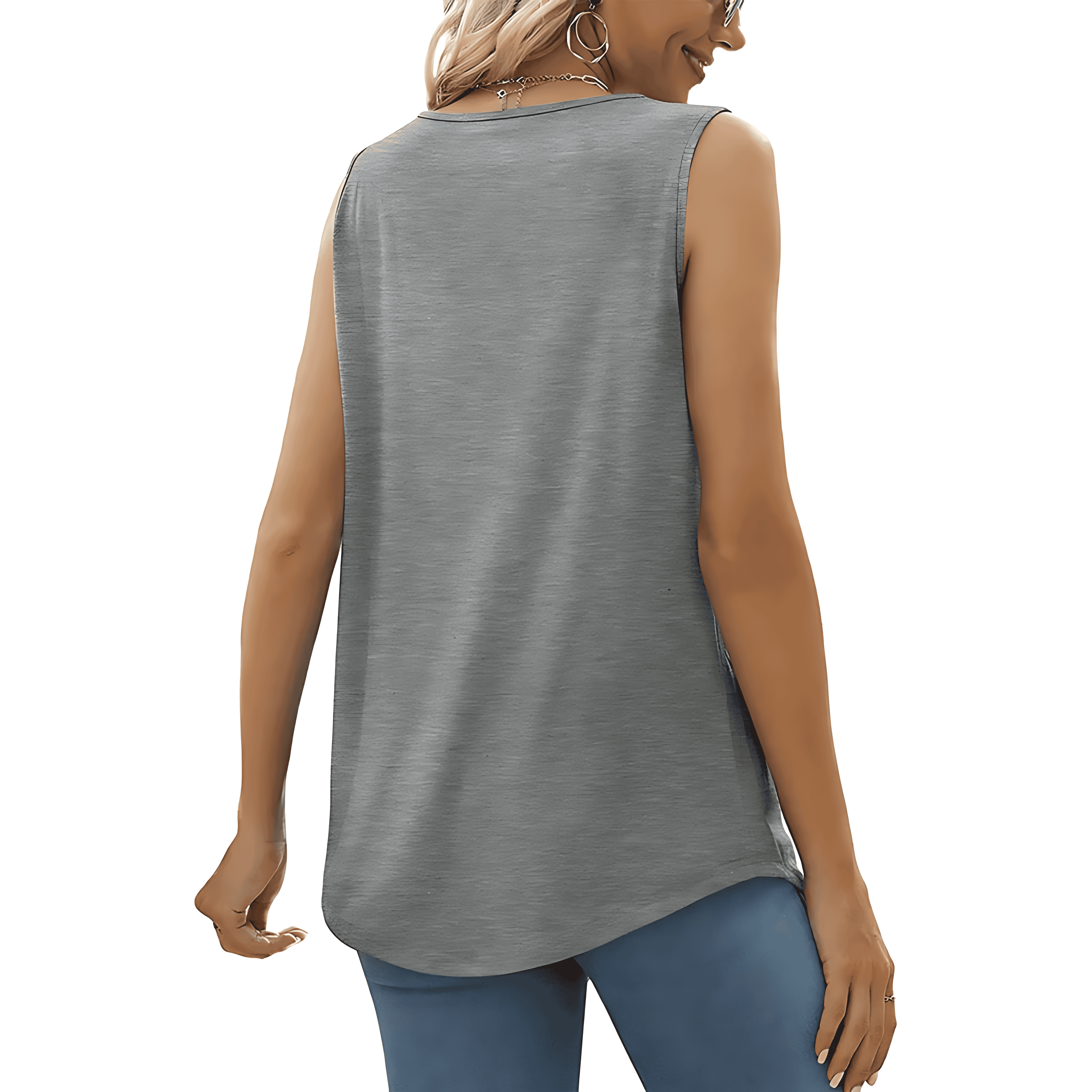 Anne™ | Trendiges ärmelloses Tanktop mit modernem rechteckigem Ausschnitt