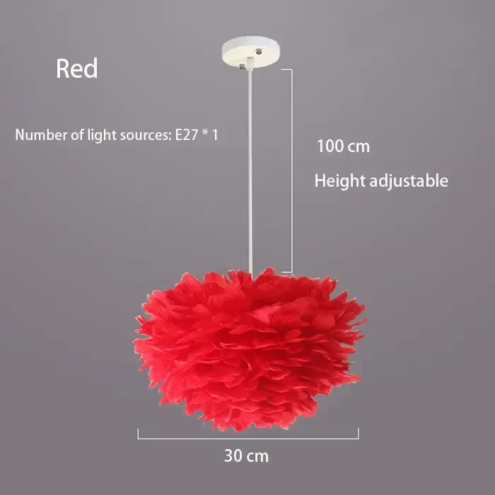 Virethia – Skandinavische Hängeleuchte mit eleganten Federn und moderner LED-Beleuchtung