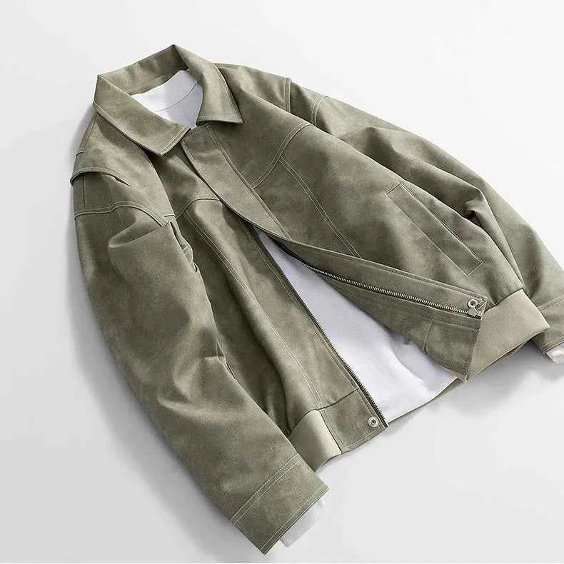 Modischer Leder-Motorradjacke für einen mutigen Look