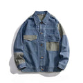 Denim-jakke - stilfuldt patchwork-design