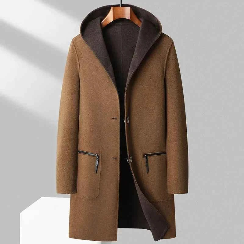 Eleganter und vielseitiger umkehrbarer Wollmantel