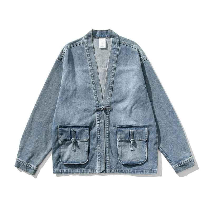 Vintage gewaschener Jeanskimono für einen einzigartigen Stil
