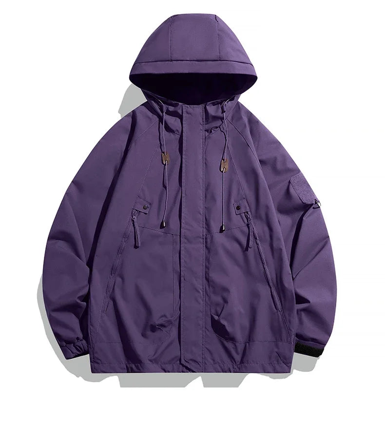 Herren Wasserdichte Kapuzen-Windjacke
