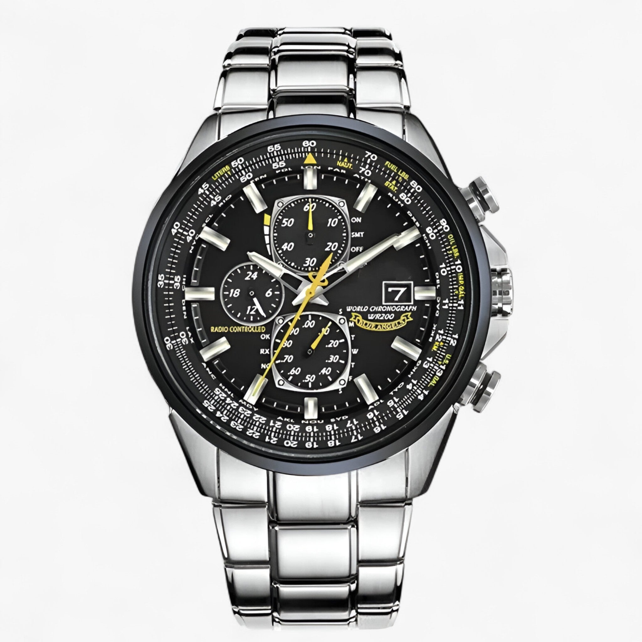 Uhr Chronograph Herr MultiSteel 42mm, Stahl Silber, Zifferblatt Blau Elegant