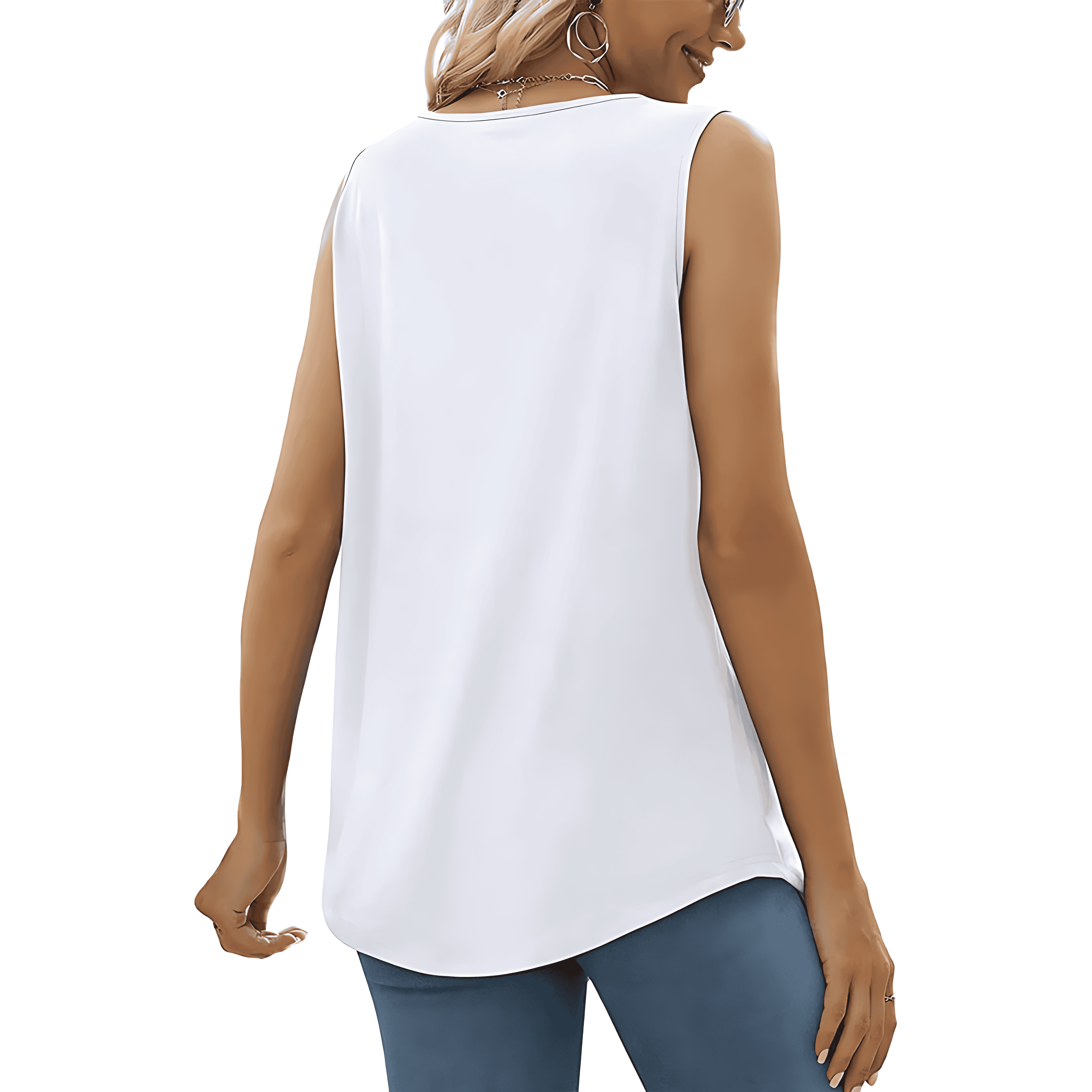 Anne™ | Trendiges ärmelloses Tanktop mit modernem rechteckigem Ausschnitt