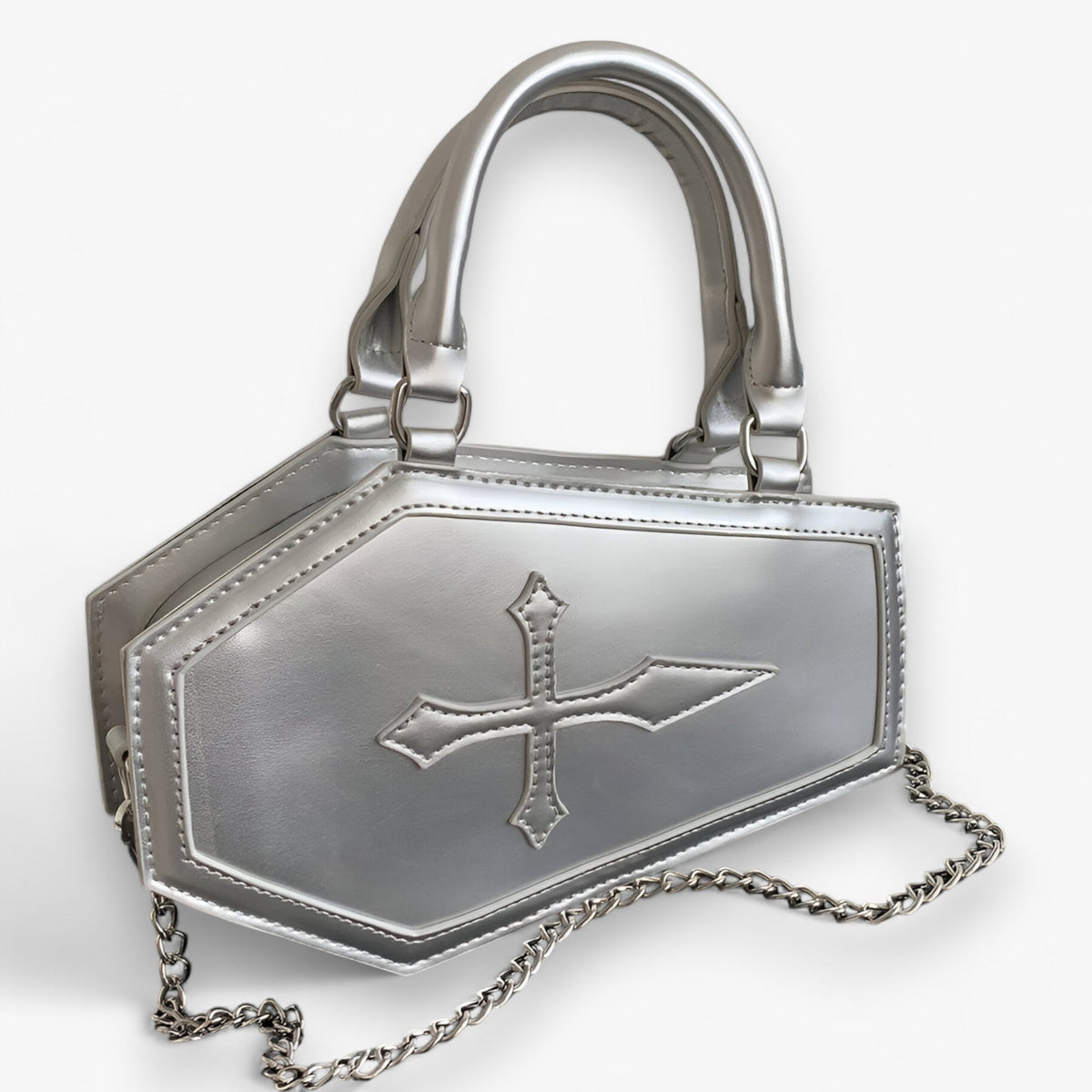 Gothic Sarg-Handtasche mit Kette für Halloween