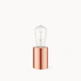 Tischlampe im runden Design "Home Sweet Home" aus Kupfer - Elegante, schlichte Ausführung, Größen 7,5/7,5/10 cm