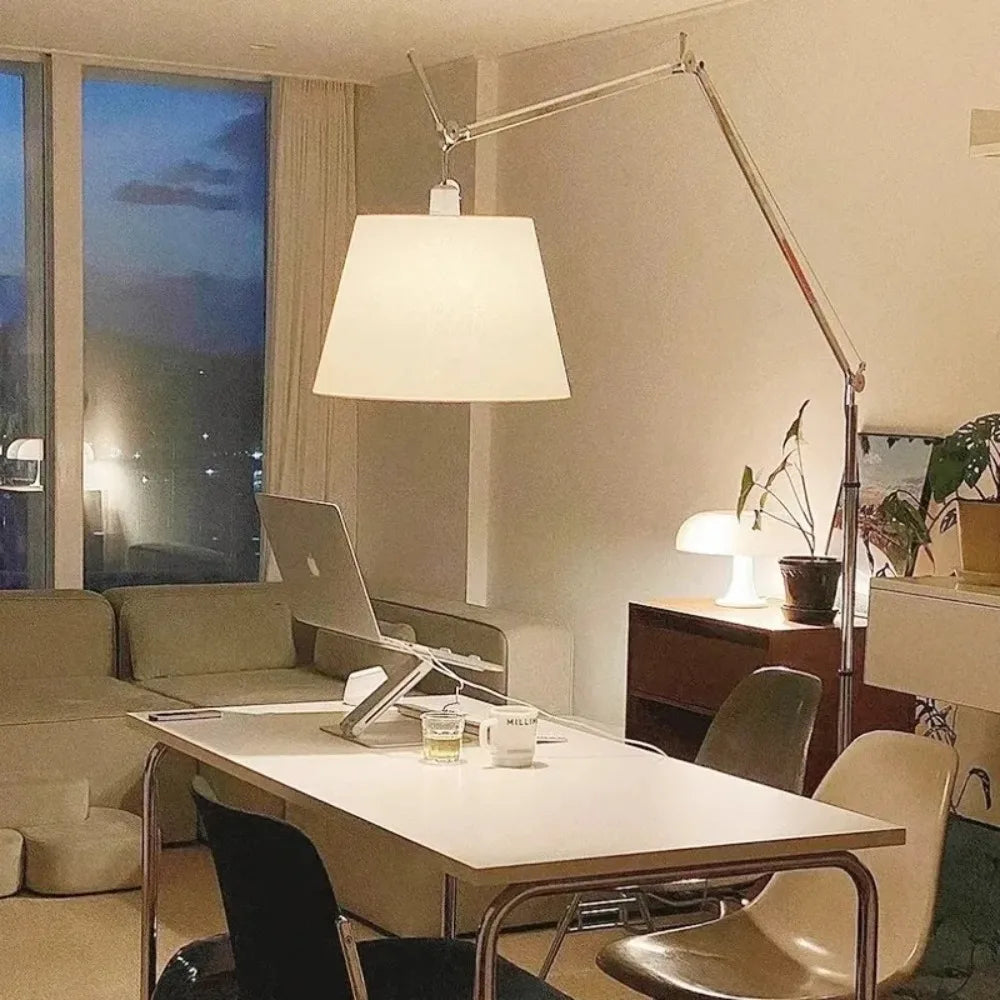 Selinara – Elegante koreanische Stehlampe mit langem Arm für Beleuchtung und Dekoration