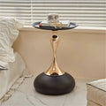 Design italiano Luxer piccolo tavolino rotondo per un interno elegante e moderno