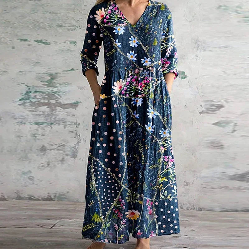 Zélina | Elegante Patchwork-Bluse mit Blumenmuster für einen schicken und raffinierten Stil