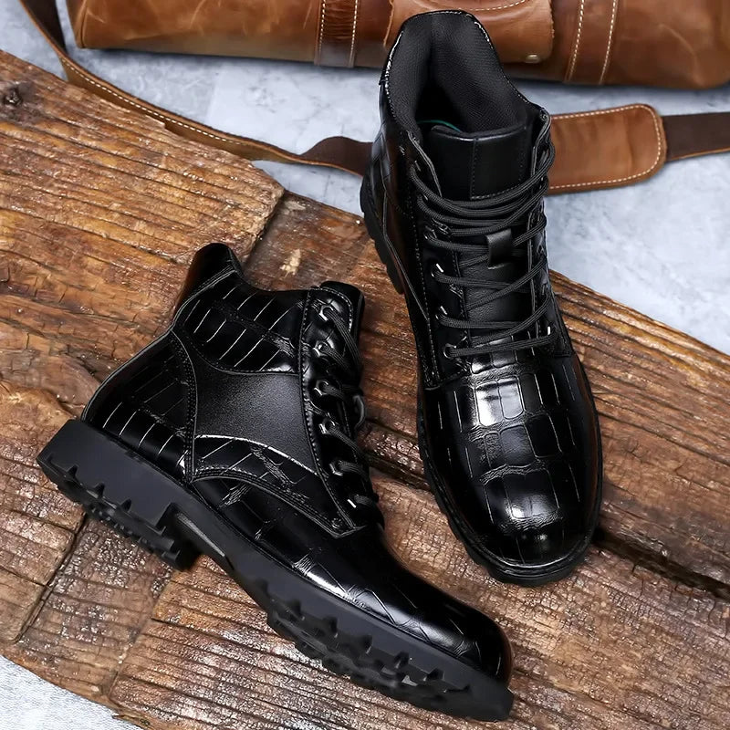 Rendell - Stylish krokodilleder Stiefel für besondere Anlässe