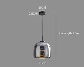 Luxus Glas & Metall Pendelleuchte - Elegante Hängeleuchte