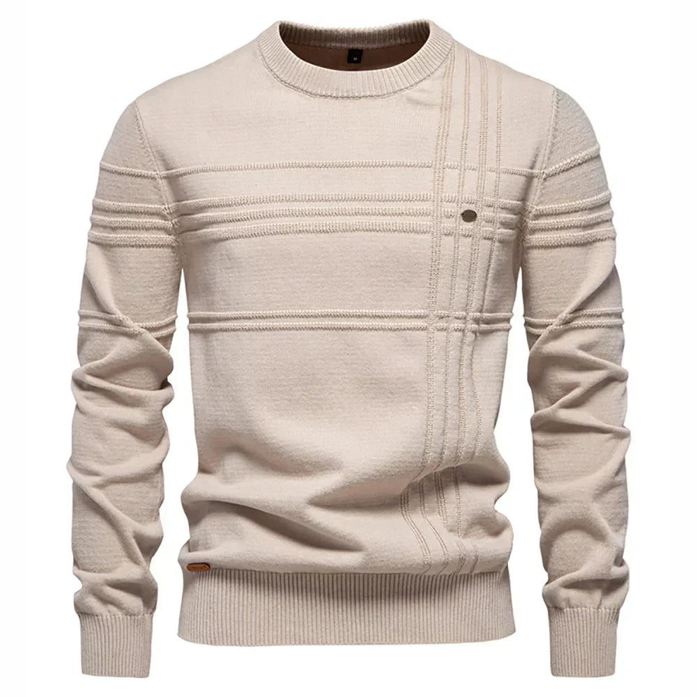Alessio gestreifter Strickpullover für stilvollen Komfort