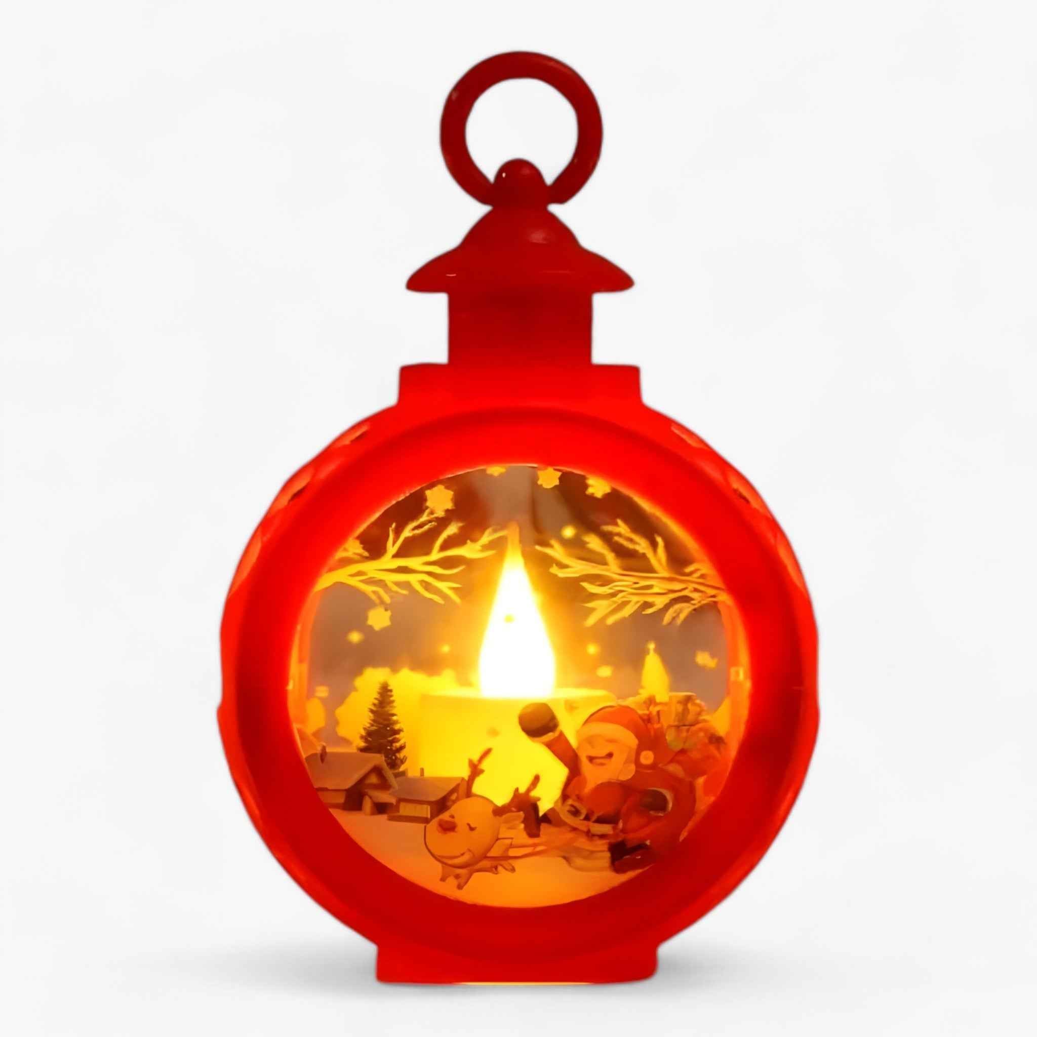 Julien | Julsnögubbelys mit simuliertem Feuer – Energieeffiziente LED-Lichter für Außendekoration zu Weihnachten