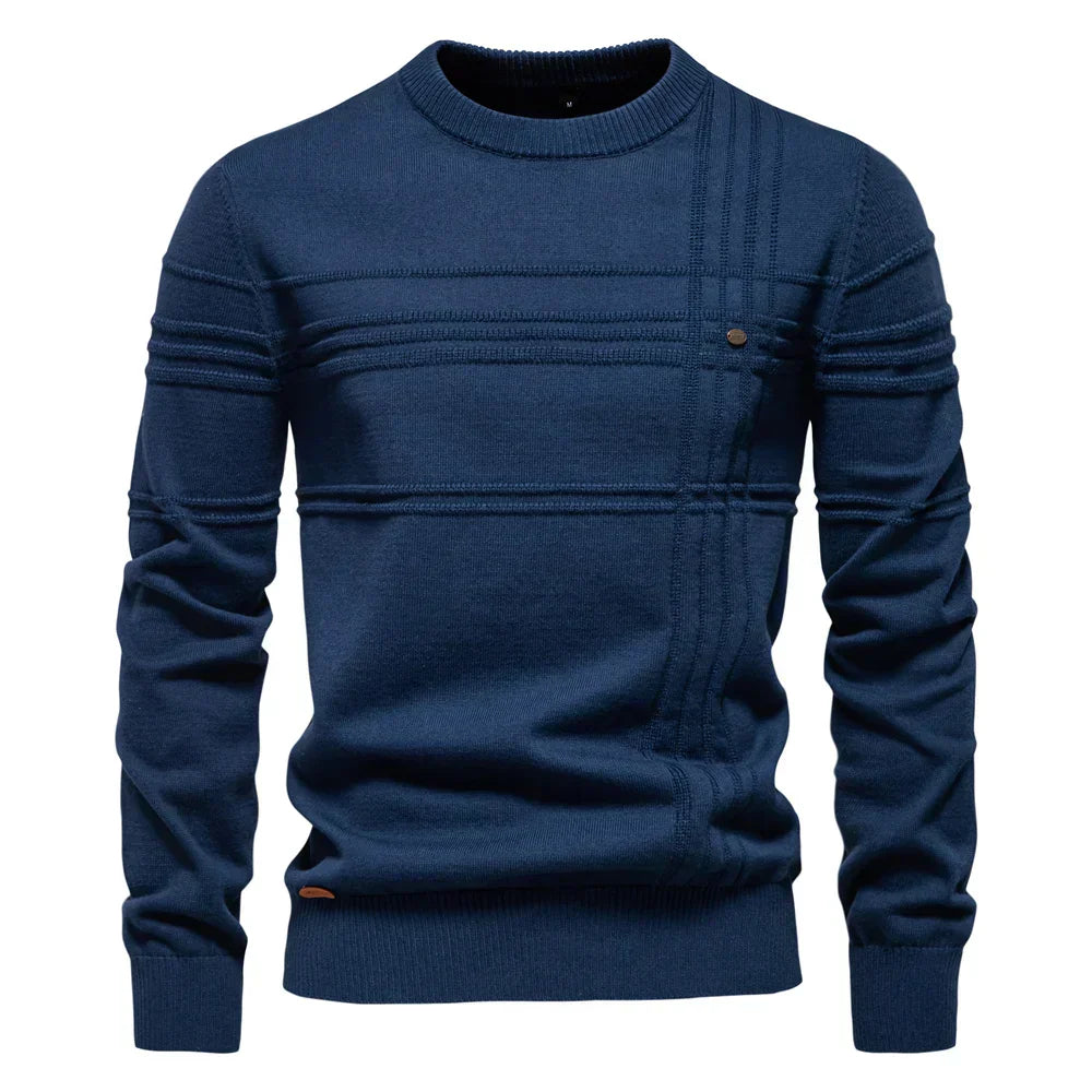 Alessio gestreifter Strickpullover für stilvollen Komfort