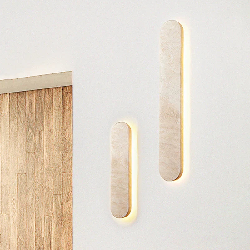 Thalyn - Elegante Wabi Sabi LED Wandlampe IP65 für minimalistisches Design